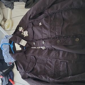 NWT Kate Spade black cotton jacket